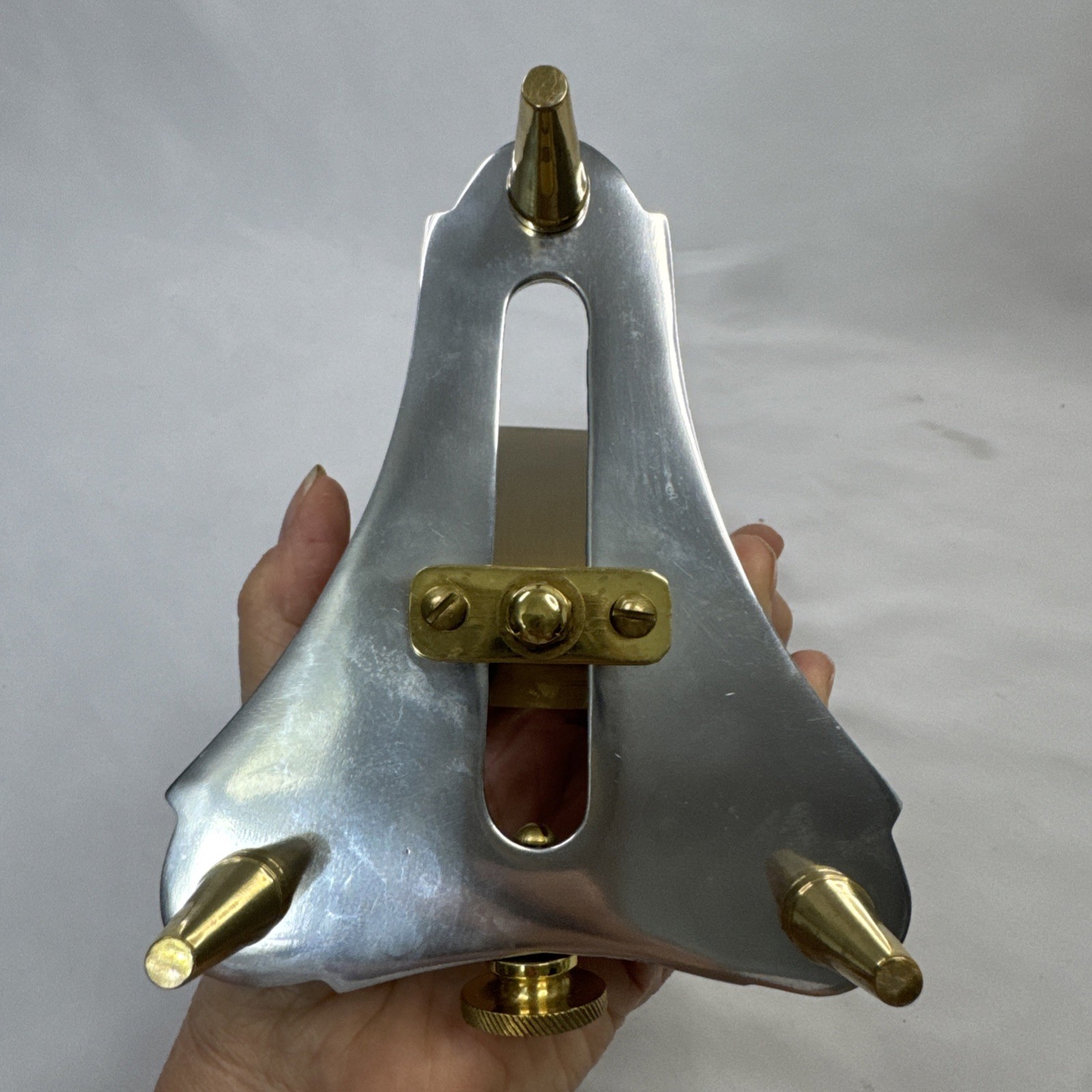 Pendulux Geneva Luxury Tablet Phone Stand Heavy Polished Brass & Aluminum
