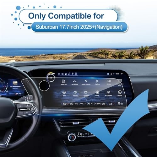2025 2026 Suburban Screen Protector for Chevy Suburban 17.7-inch