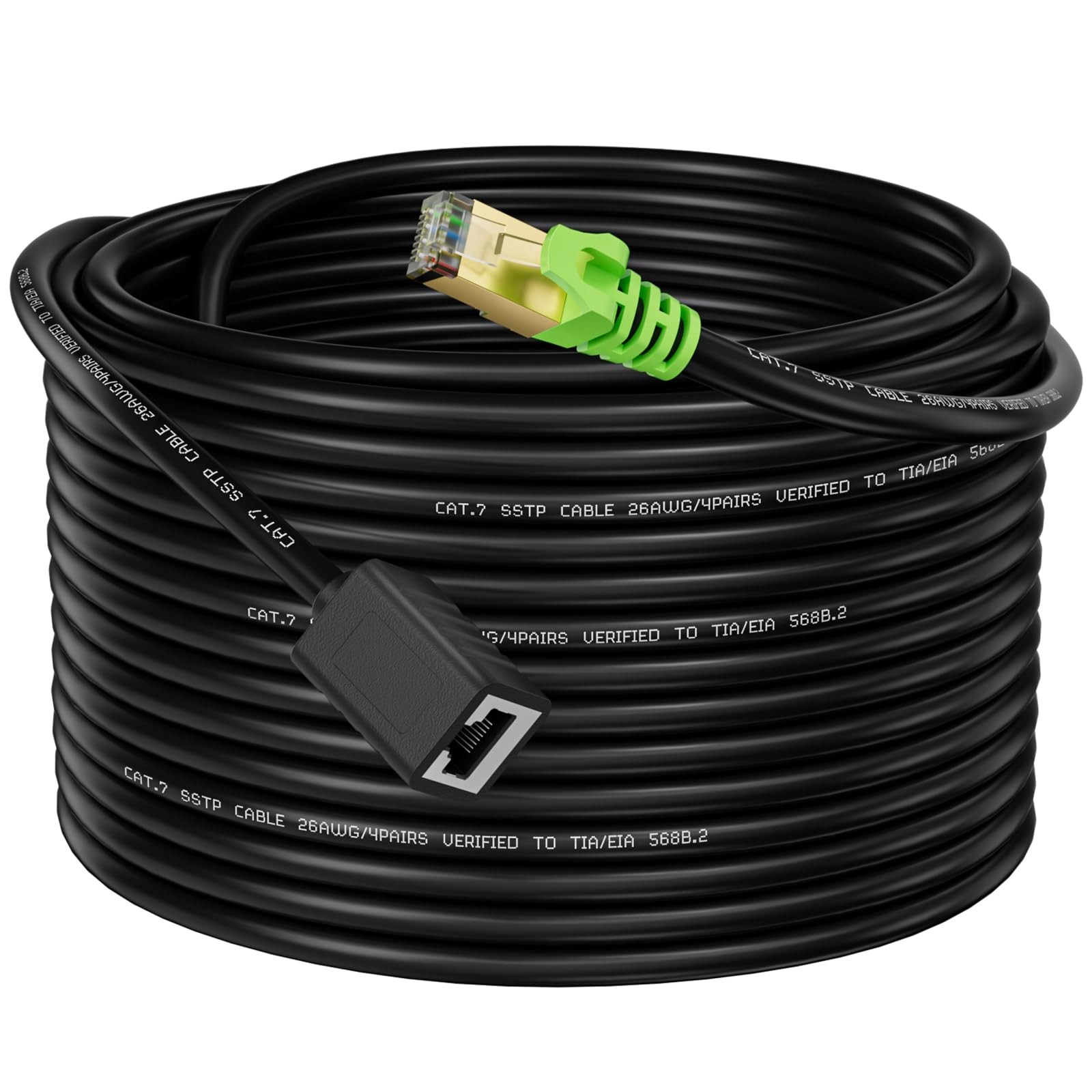 Ethernet Extension Cable 100ft, Network Cat6a Extension Patch Cable RJ45 Cord…