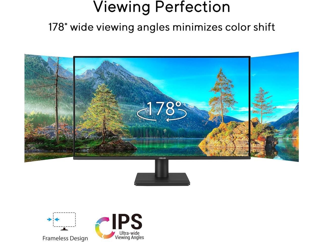 ASUS VA27AQ 27″ IPS QHD 1440p Monitor 75Hz, 1ms, Adaptive-Sync Built-in Speakers