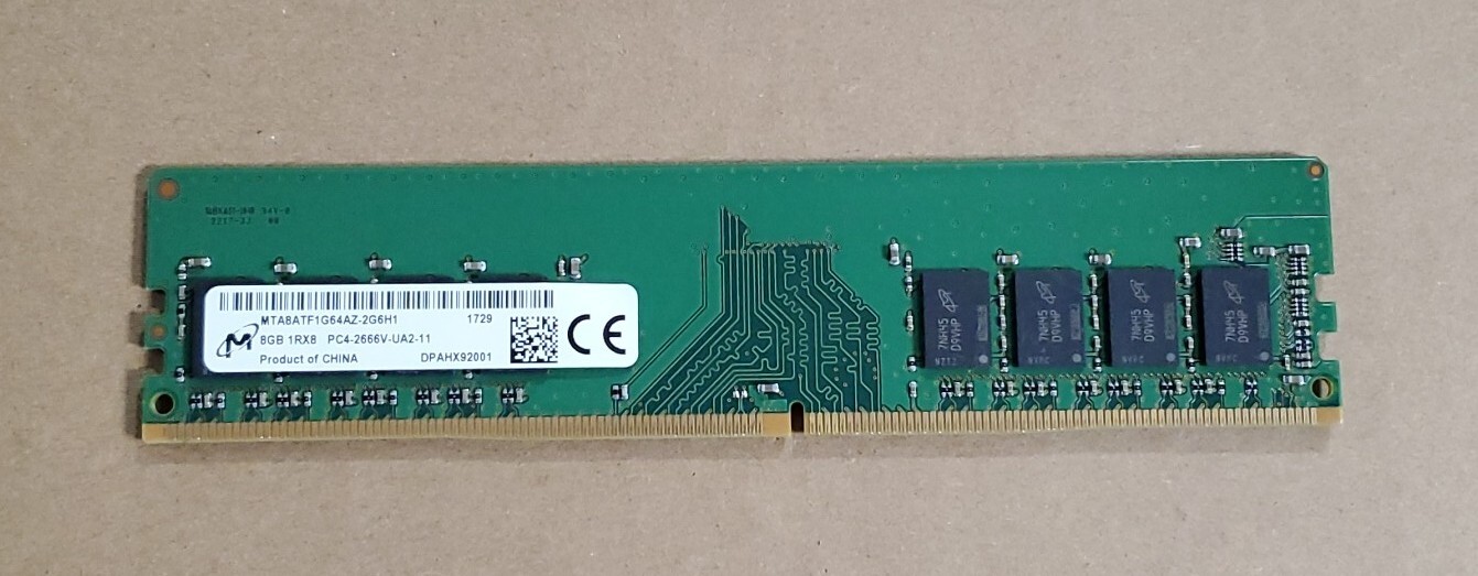Micron 8GB DDR4 2666 PC4-21300 MTA8ATF1G64AZ-2G6E1 -2G6H1 Memory RAM