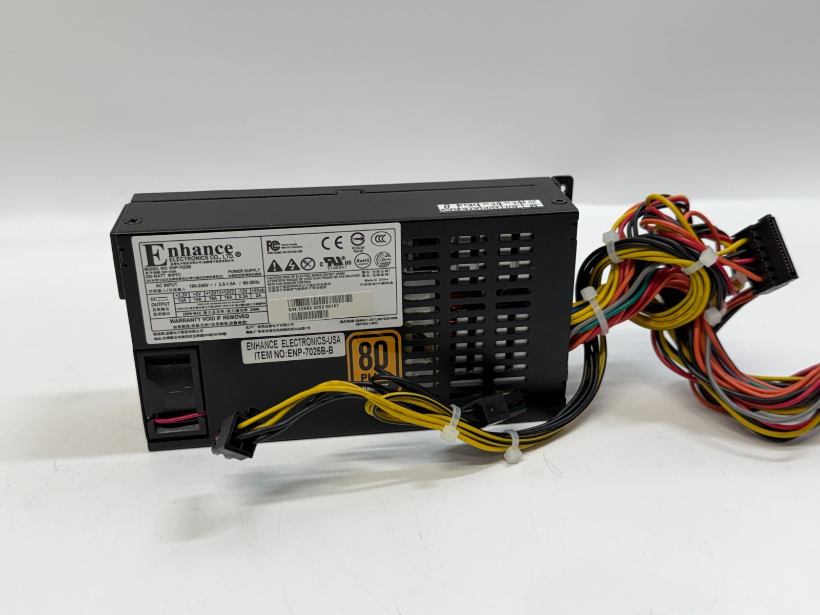 Enhance ENP-7025B 250W 80 Plus Bronze Power Supply