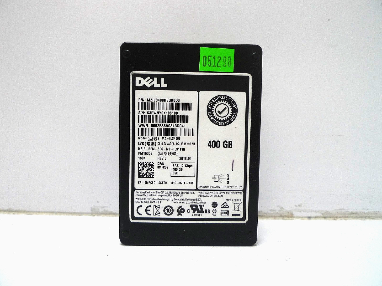 Dell MZ-ILS400B SAS 400GB SSD Solid State Drive