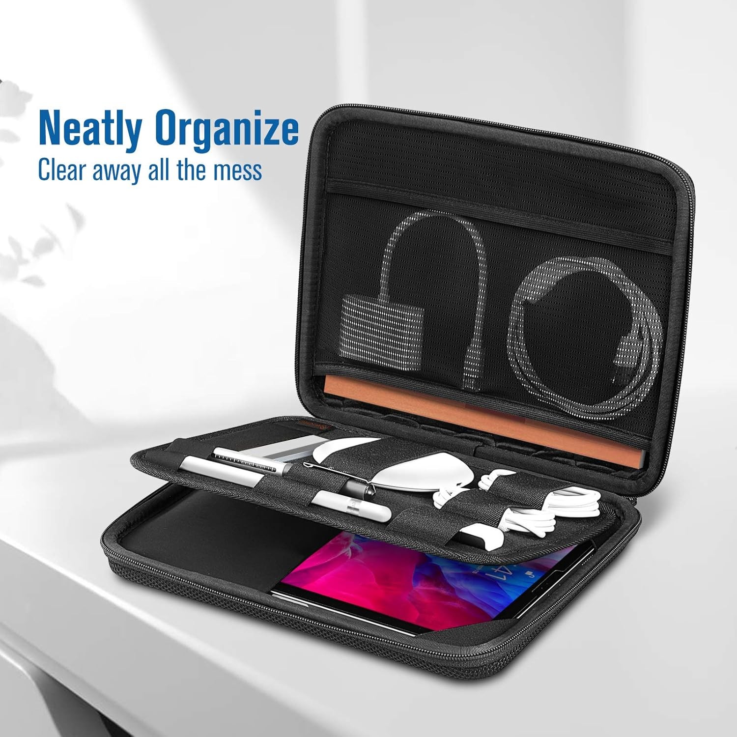 11 Inch Tablet Hard Carrying Case for iPad Pro 11/ iPad 9th 10.2/ iPad Air 5 Gen