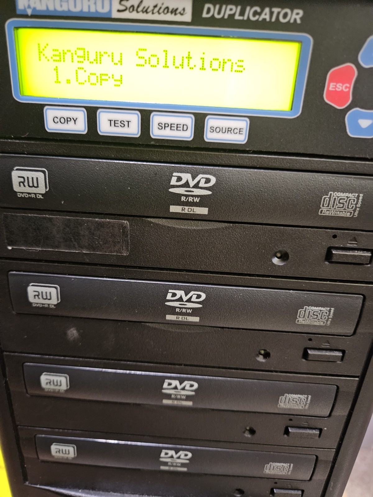 Kanguru Solutions 1-3 DVD / CD DUPE Disc Duplicator – U2DVDDUPE-S3 W/ USB & SATA
