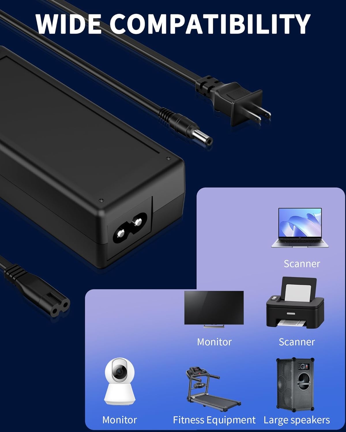 14V 2A 1.5A 1A AC Adapter 10 Multi Jacks 14 Volt 2000mA 1500mA 1000mA Charger