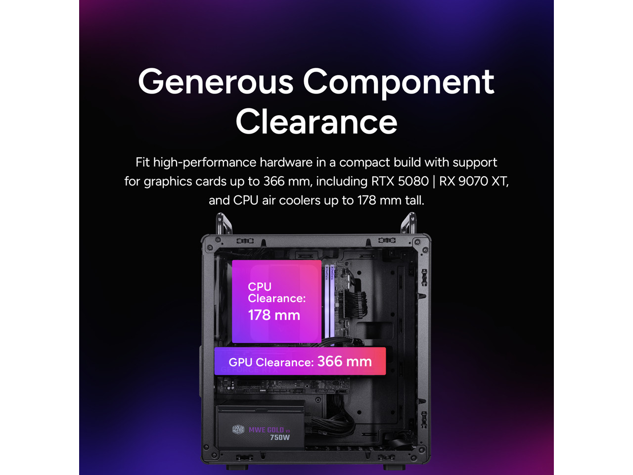 Cooler Master QUBE 340 Micro-ATX Compact -Tower PC Case – Customizable Modular C