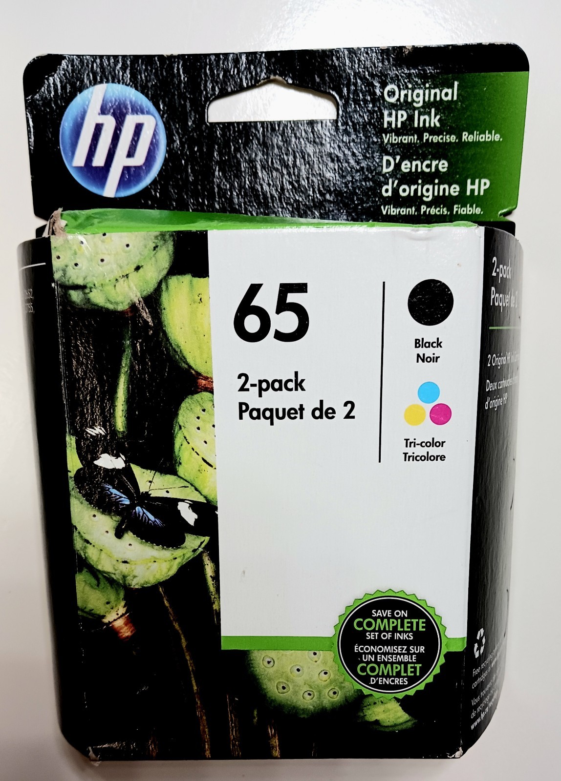 GENUINE OEM HP 65 (T0A36AN) BlLACK & Tri-COLOR Original Ink Cartridges BRAND NEW