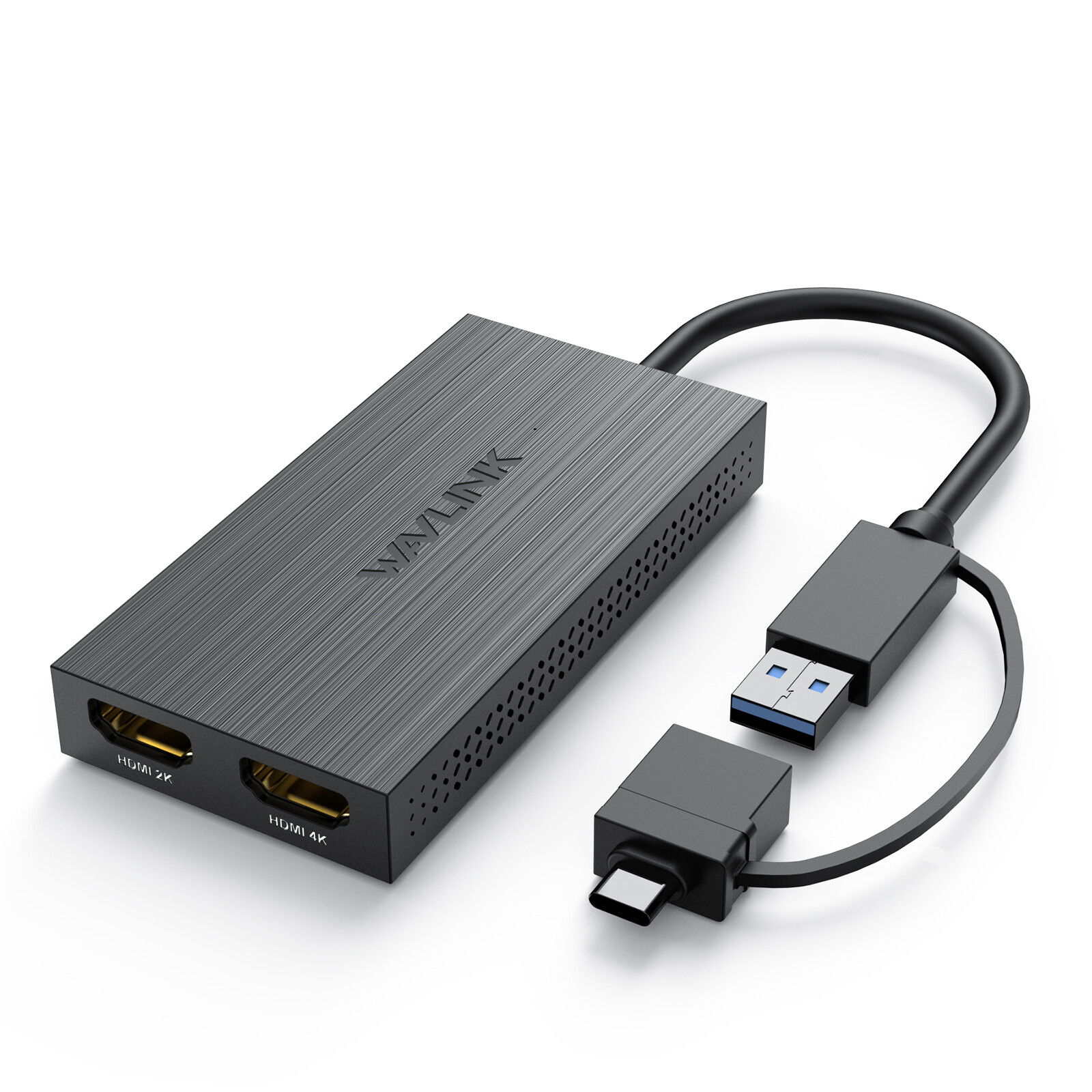 USB C/USB 3.0 to HDMI Video Cable Adapter 2K/4K 2 HDMI For PC Laptop HDTV LCD TV