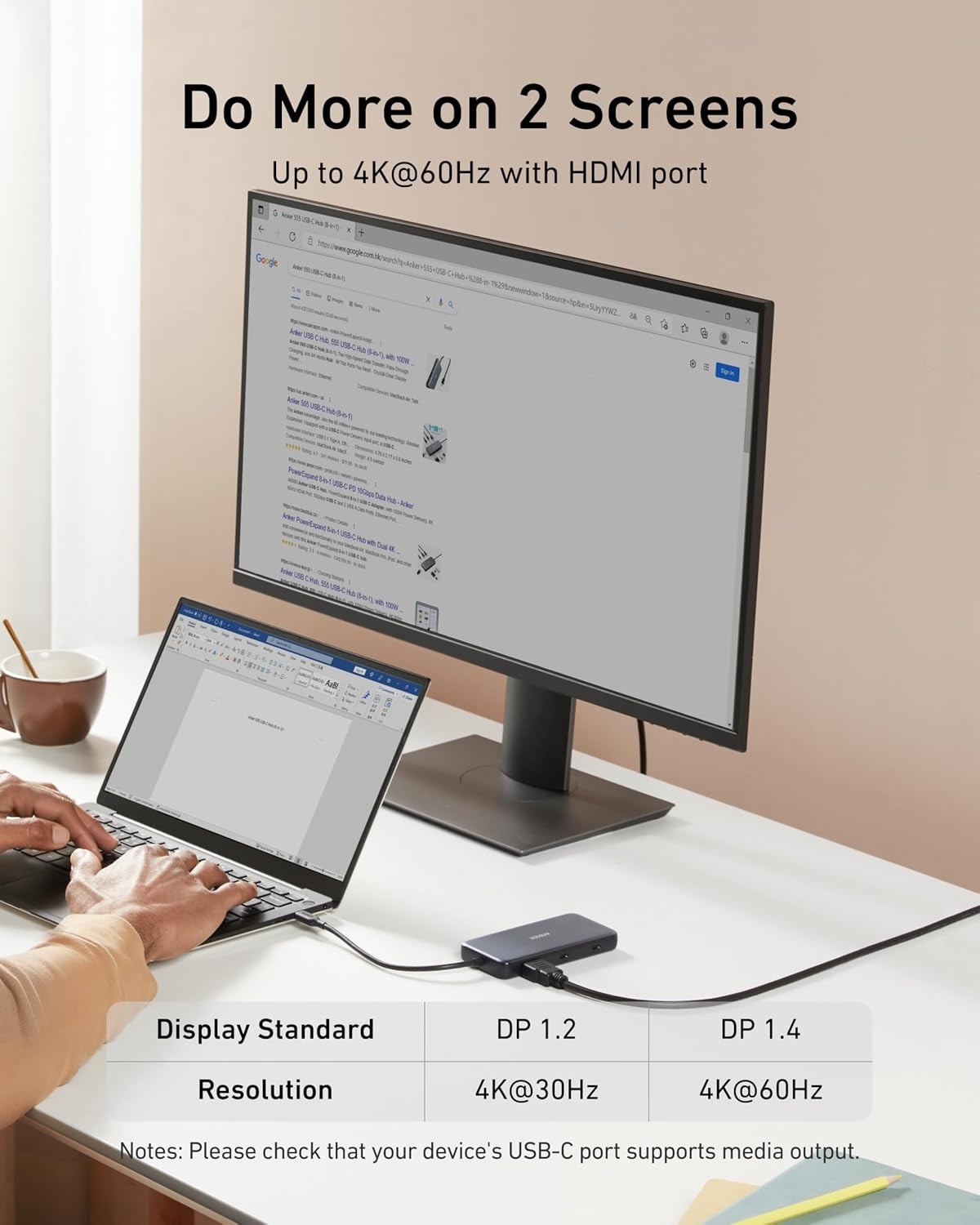 Anker 8-in-1 USB-C Hub HDMI 4K Ethernet 85W PD USB 3.2 SD Card Reader 10Gbps