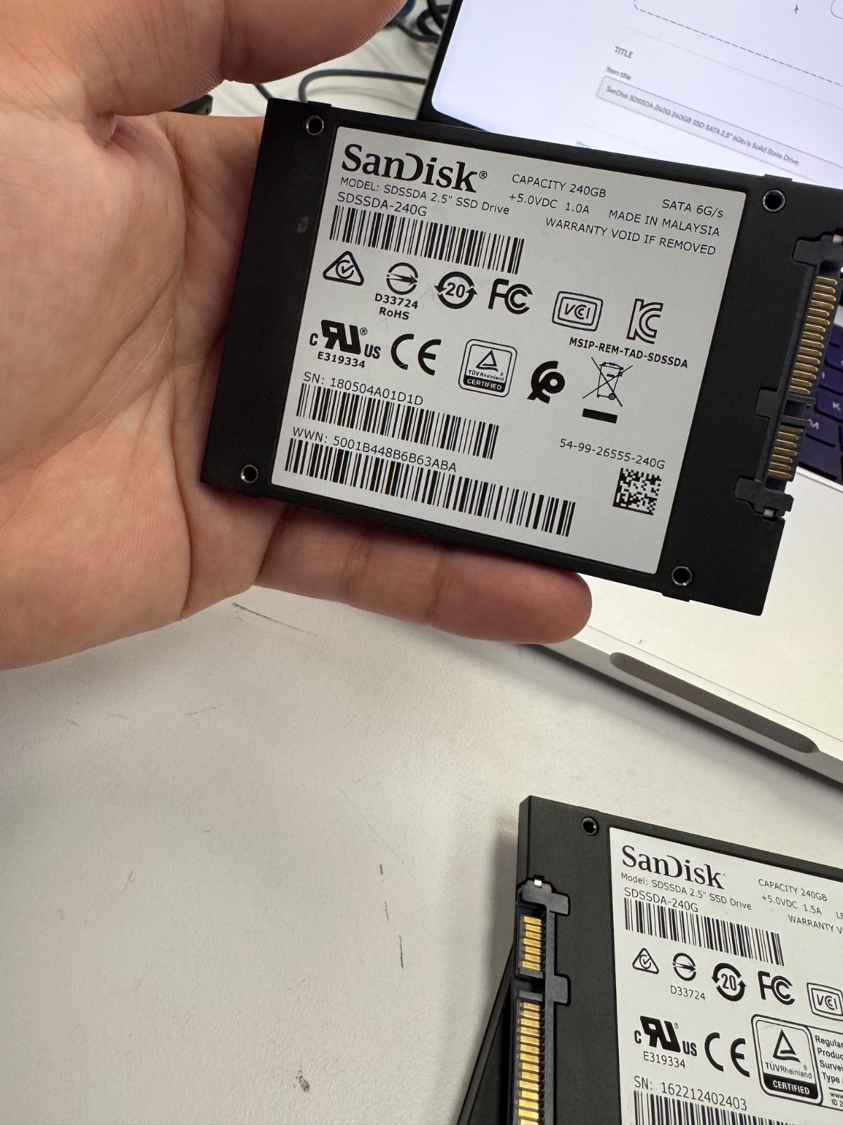 SanDisk SDSSDA-240G 240GB SSD SATA 2.5″ 6Gb/s Solid State Drive Tested – Working