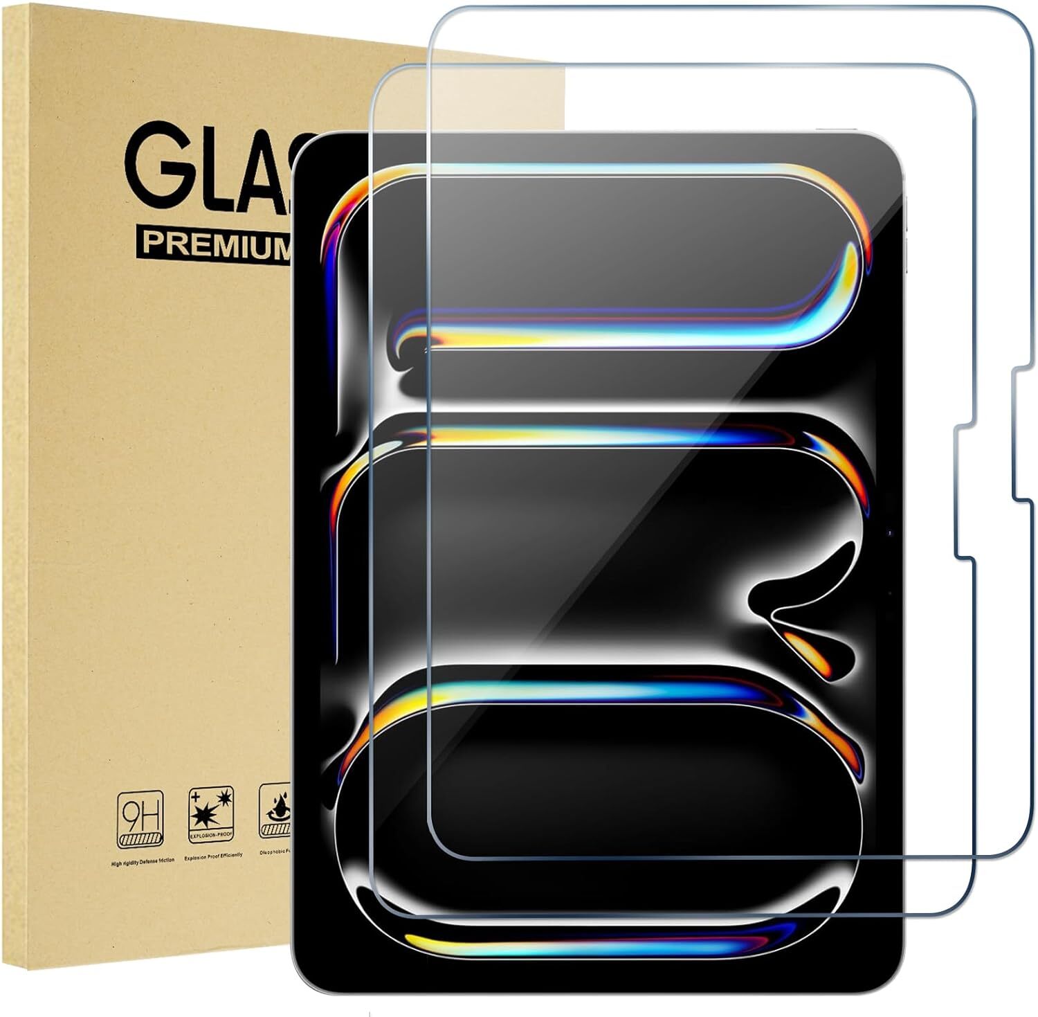 2 PACK Glass Screen Protector For iPad Pro 13″ 11″ M4/iPad Air 13” 11” M2 2024