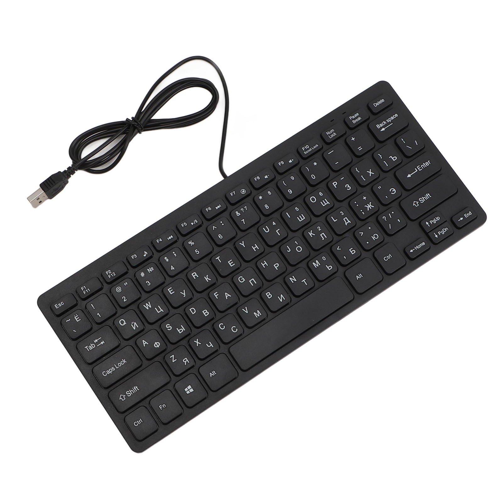 78-Key Slim USB Keyboard Ergonomic For PC/Desktop (Russian)