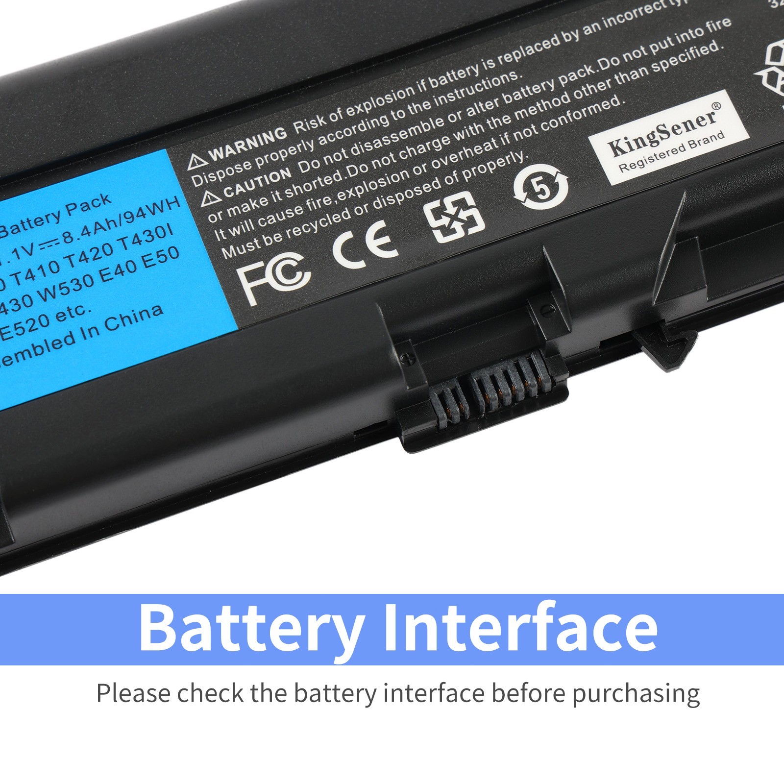 94WH 9Cell T430 Battery For Lenovo ThinkPad T530 L530 L430 W520 45N1005 45N1004
