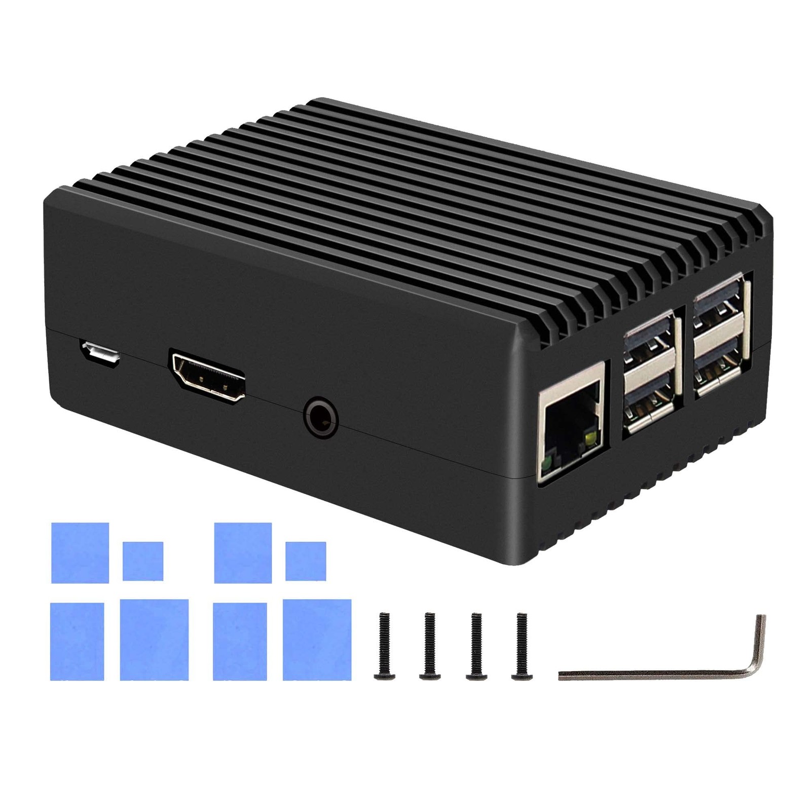 for Raspberry Pi 3 B+ Case, Aluminum Alloy Heavy Duty Passive Cooling Metal C…