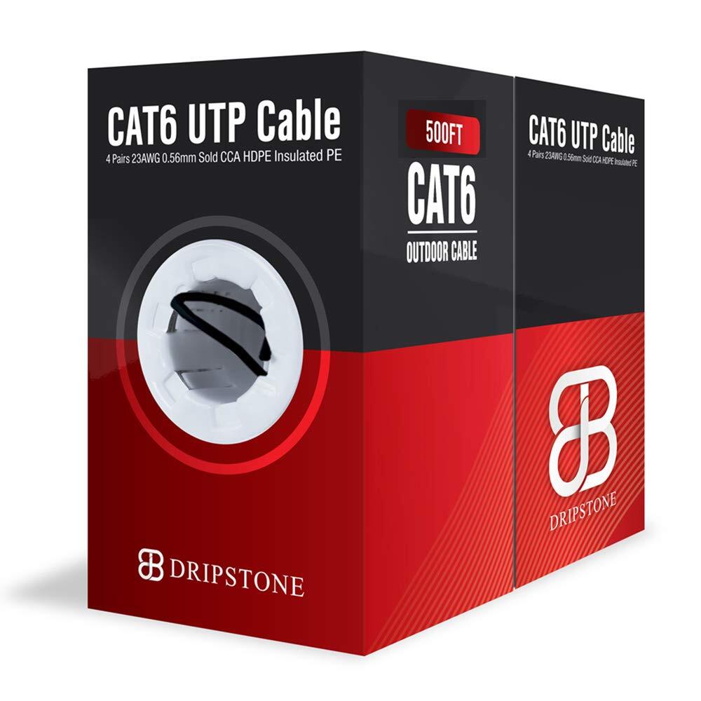 500Ft Cat6 Outdoor Ethernet Cable Waterproof Uv Resistant Direct Burial 550Mhz