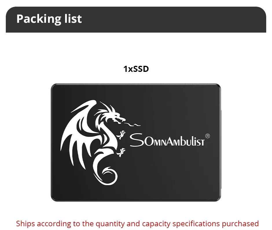 SomnAmbulist 2.5″ SATA III SSD 120GB 240GB Internal Solid State Drive lot