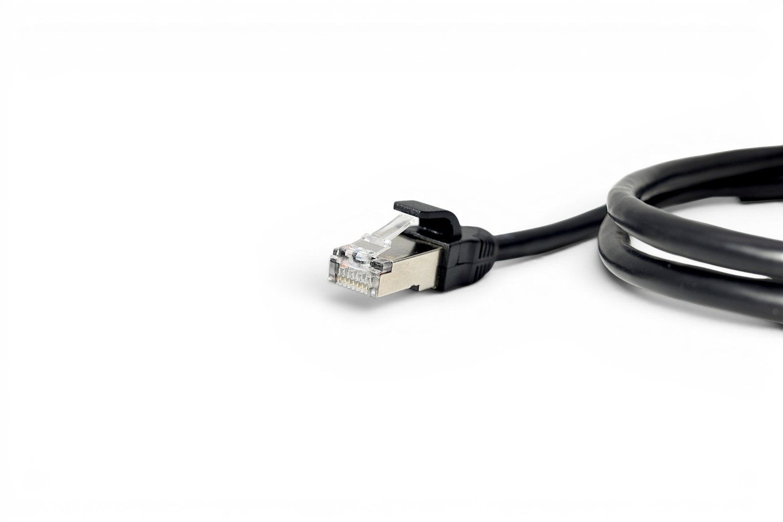 3.33ft Panel Mount Cat5e Ethernet Cable – Black