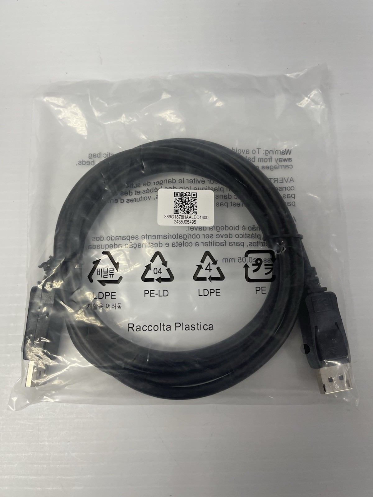 Lot of 10 Display Port to Display Port Cable DP Male to Male Cord 8K HD 6ft Read