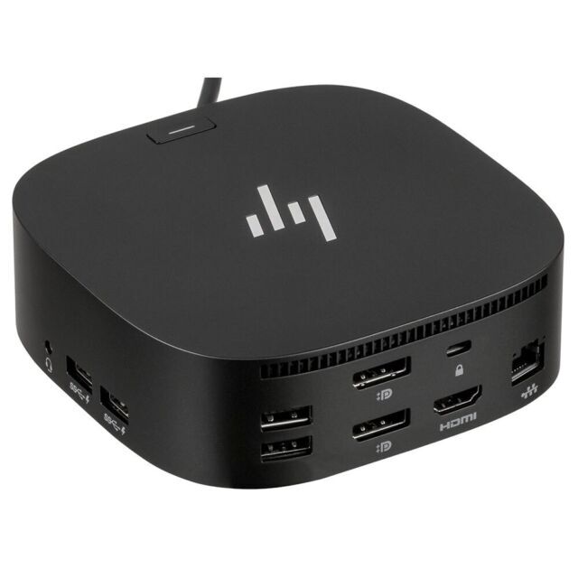 HP G5 USB-C Docking Station – Black (5TW10UT#ABA)