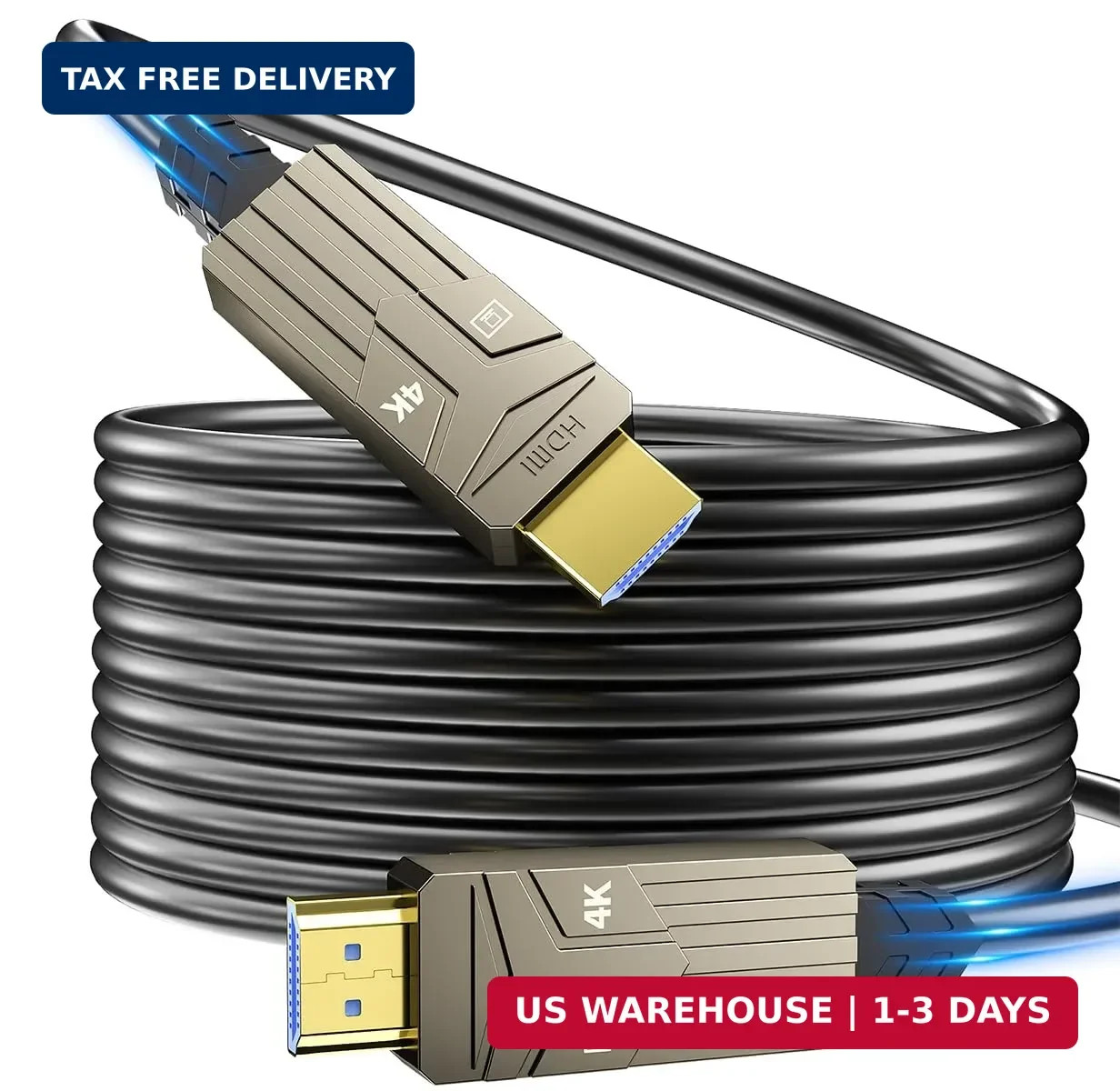 100ft Fiber Optic HDMI Cable 18Gbps 4K@60Hz (4:4:4) Unidirectional Active HDMI 2