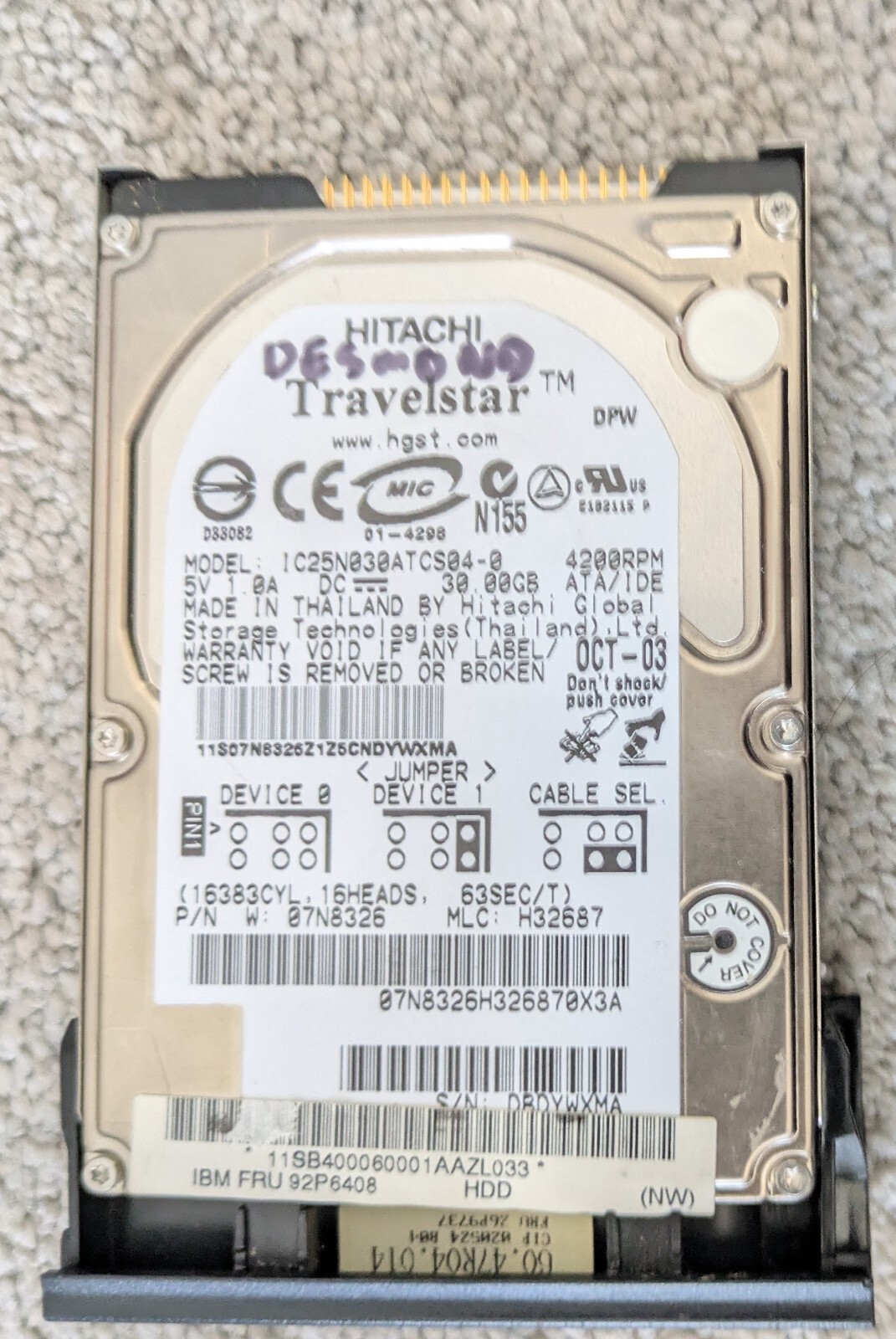 Assorted Computer Hard Disk Drives (IDE & SATA; 2.5″ & 3.5″)