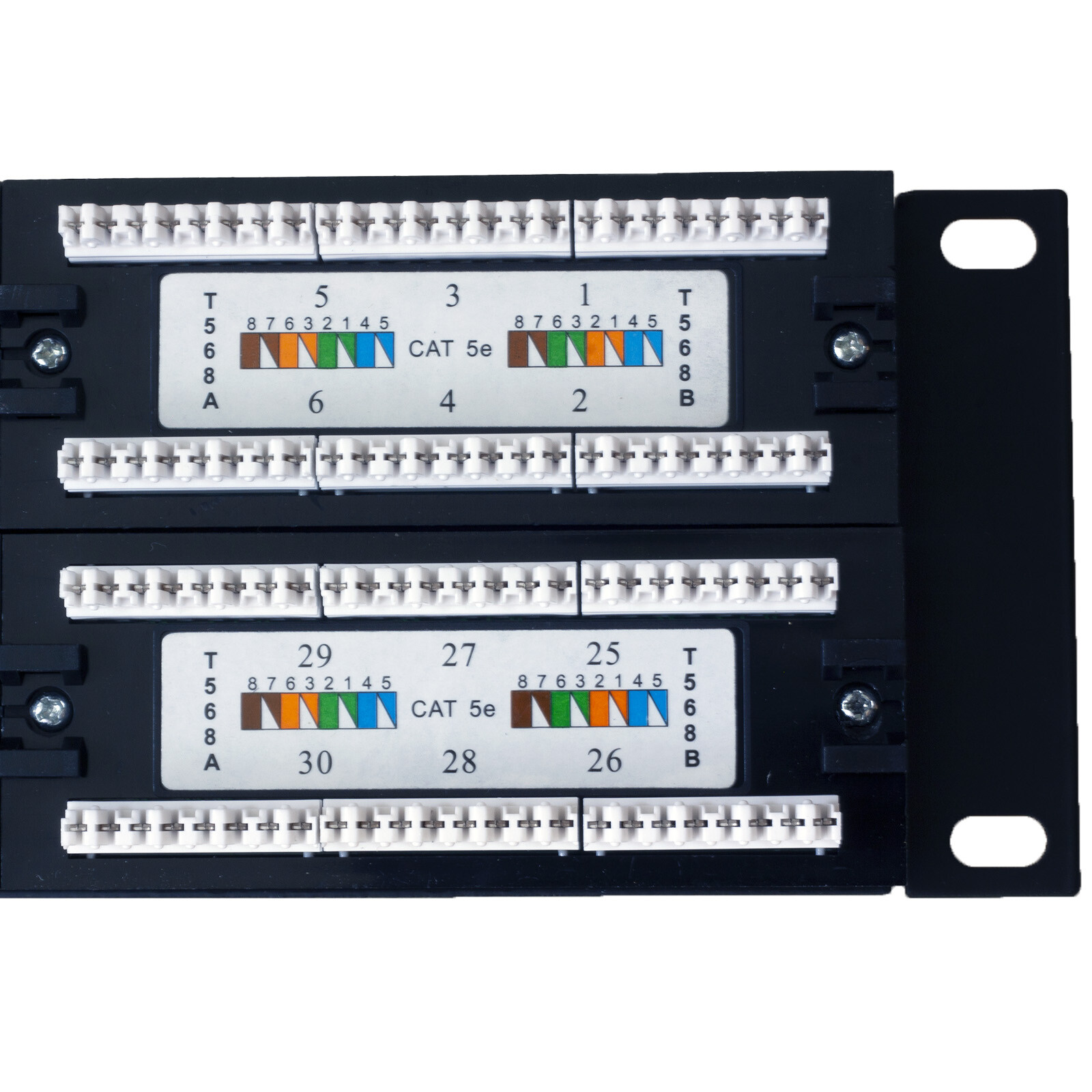 Tuff Jacks Cat5e 48 Port Patch Panel 19″ Rack Mount FREE Same Day Shipping