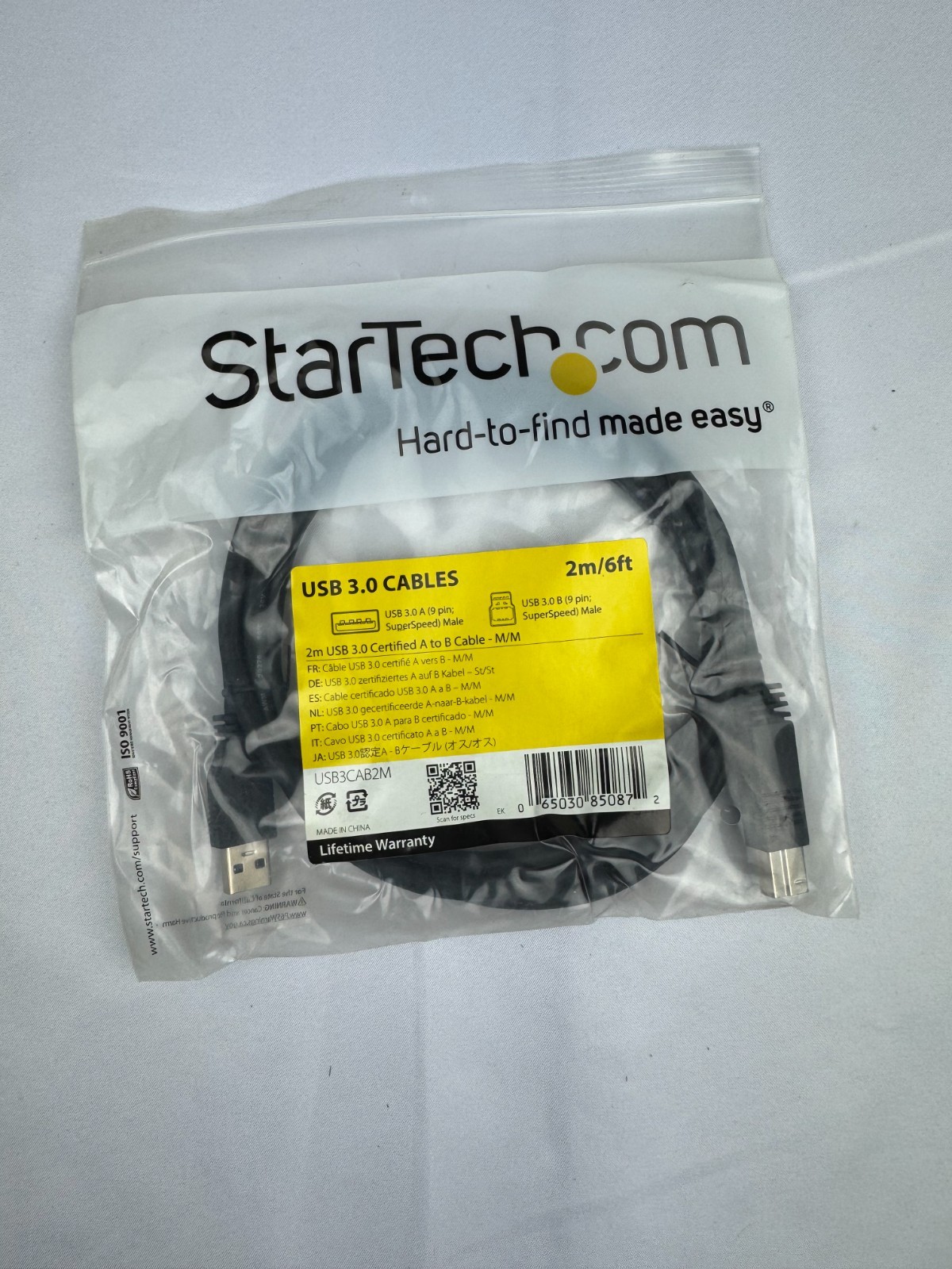 StarTech 2m ( 6 ft ) SuperSpeed USB 3.0 (5Gbps) A to B Cable – M/M USB3CAB2M