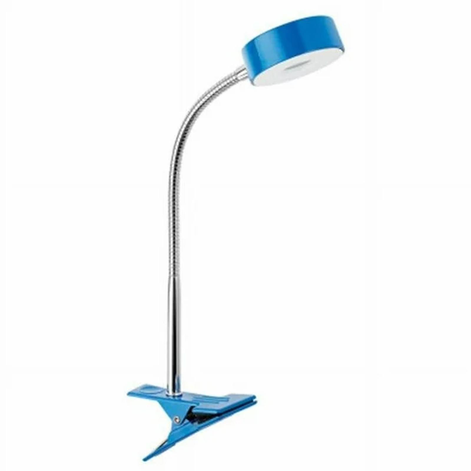 Globe Electric 8.46″ 5W 250 Lumens LED Integrated Goose Neck Clip Lamp, Blue