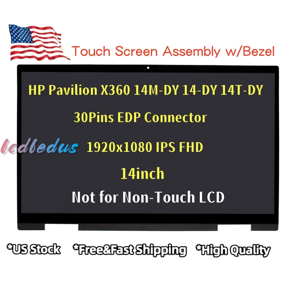 FHD LCD IPS Display B140HAN04.D Touch screen Assembly for HP Pavilion x360 14-DY
