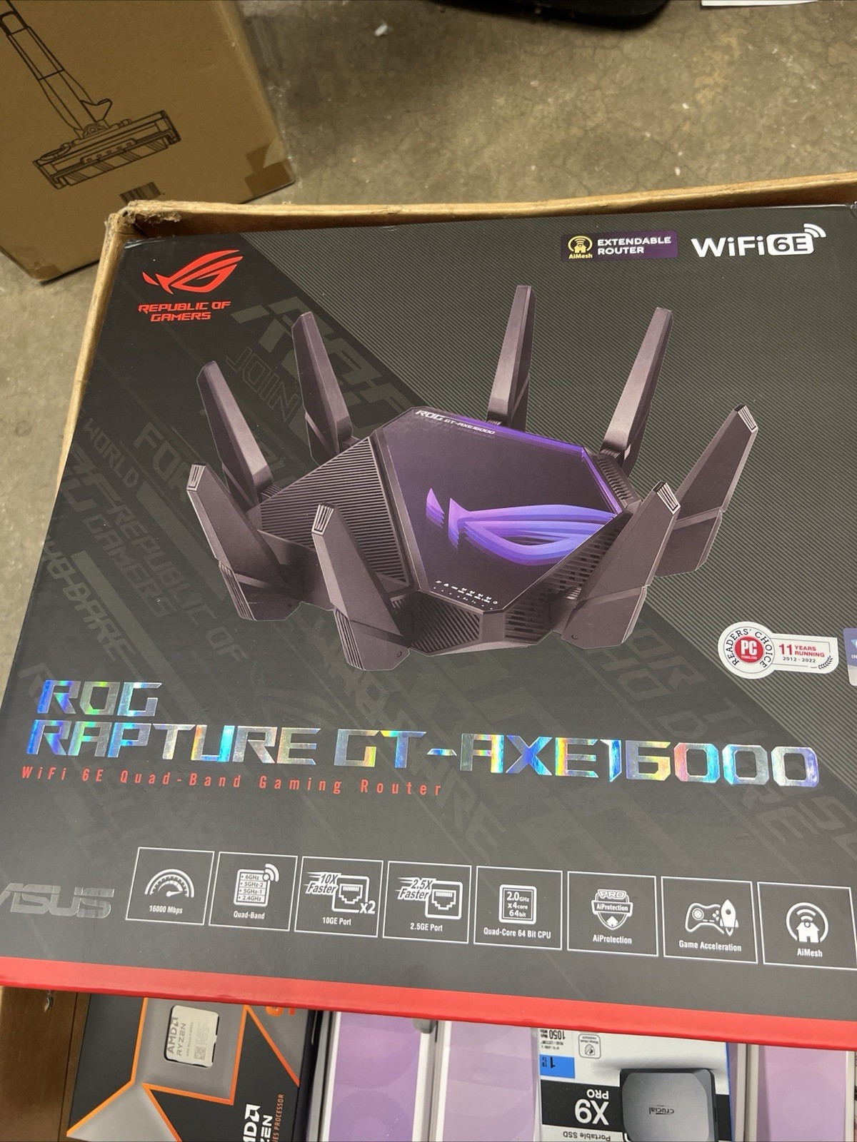 ASUS ROG Rapture GT-AXE16000 Quad-Band Wi-Fi 6E Gaming Router