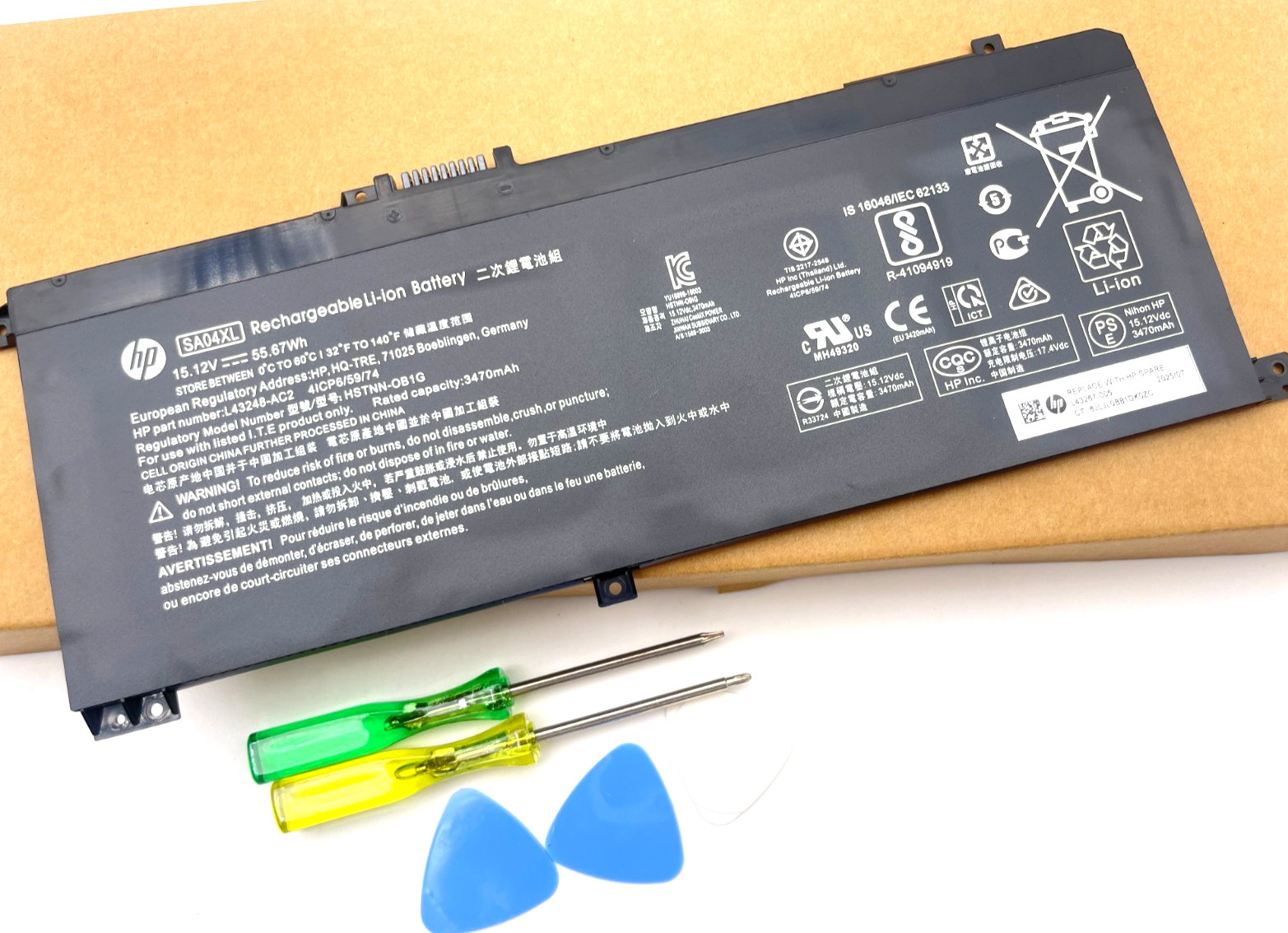 Genuine OEM 55.67Wh SA04XL Battery for HP X360 15-DR 15-DR0010TX L43267-005 NEW!