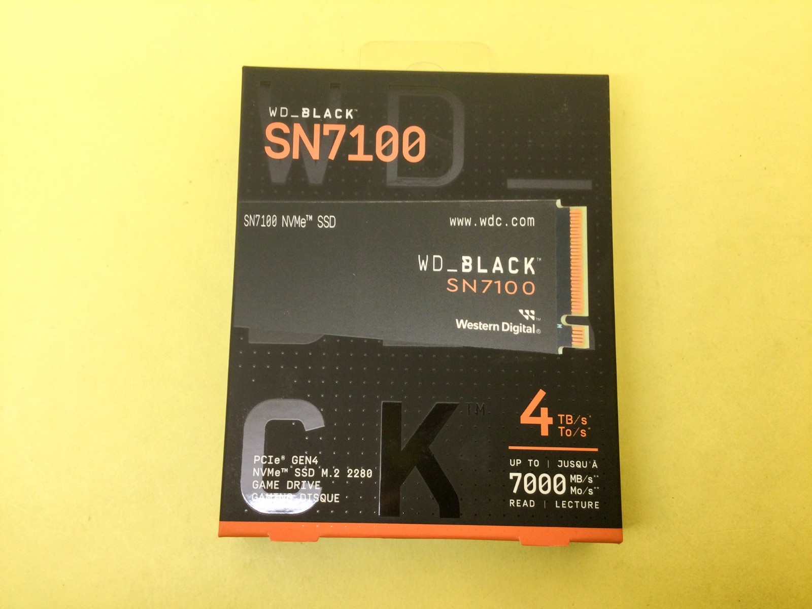 WD BLACK SN7100 4TB NVMe PCIe Gen4 M.2 2280 Internal Gaming SSD WDS400T4X0E New