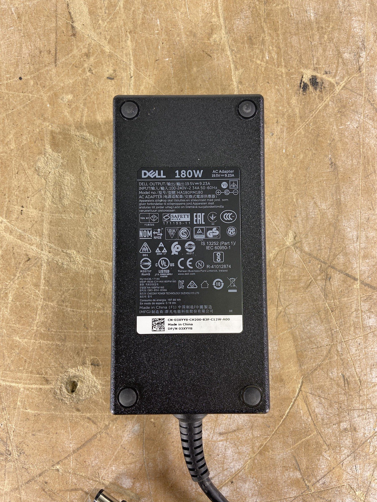 DELL WD19TB K20A K20A001 DOCKING STATION W/ 180W POWER SUPPLY