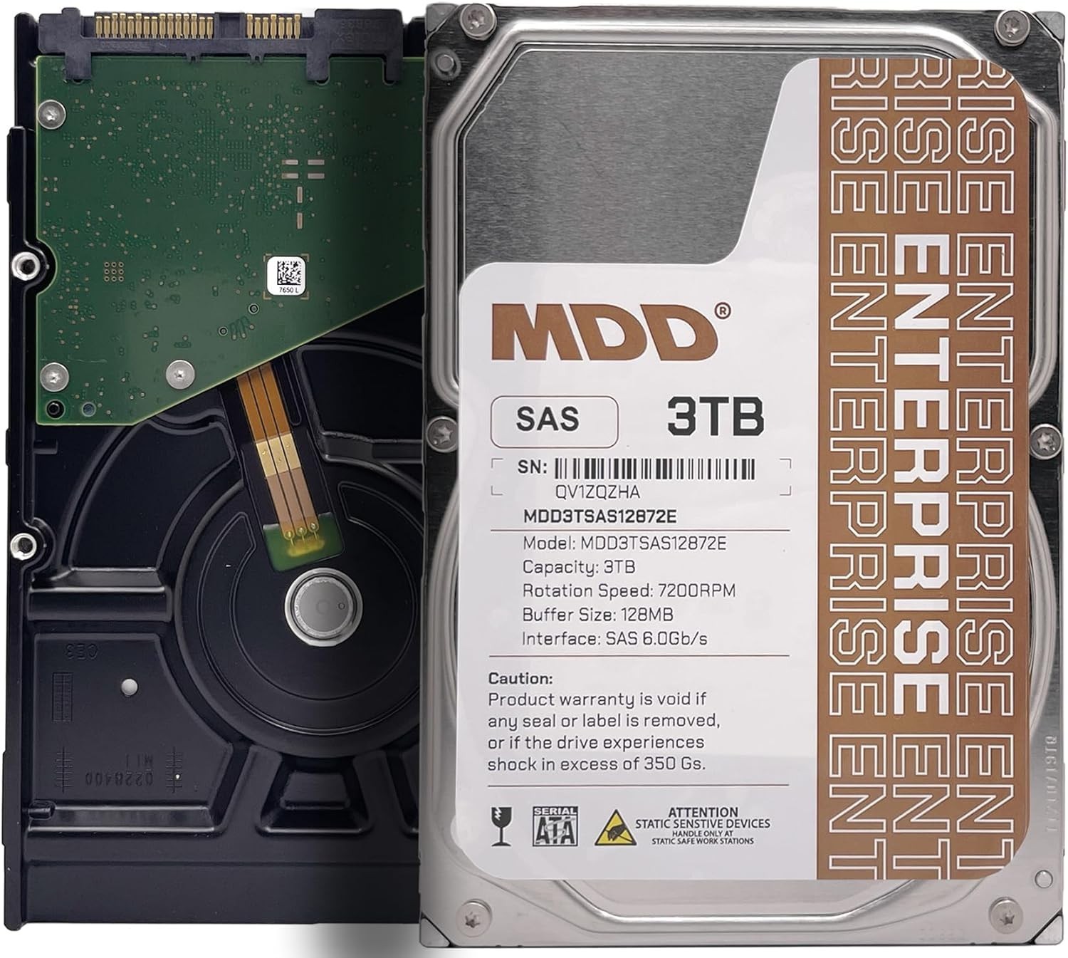 MDD 3TB 7200RPM SAS 12Gb/s 128MB 7200RPM 3.5inch Internal Enterprise Hard Drive