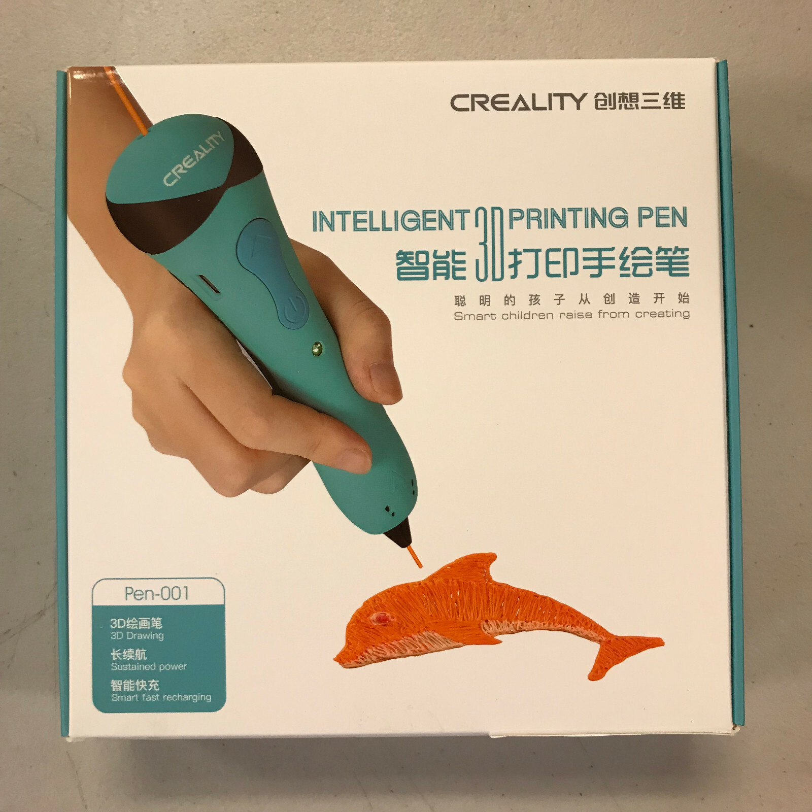 3D Printing Pen Pen-001 3D Drawing Easy to Use PCL Filament Printer Pen Blue New