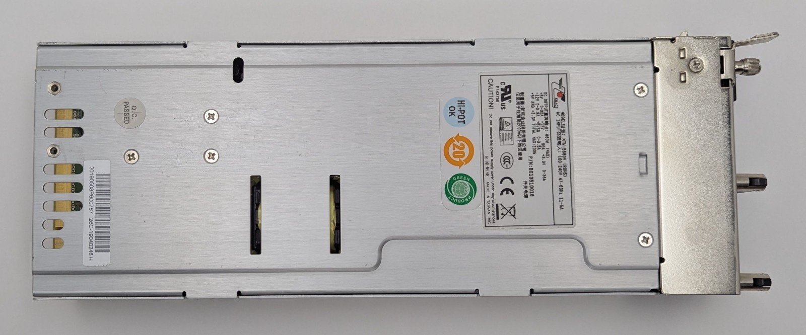 EMACS Zippy MTW-5660V 660W Redundant Server Power Supply Module Hot Swap Modular