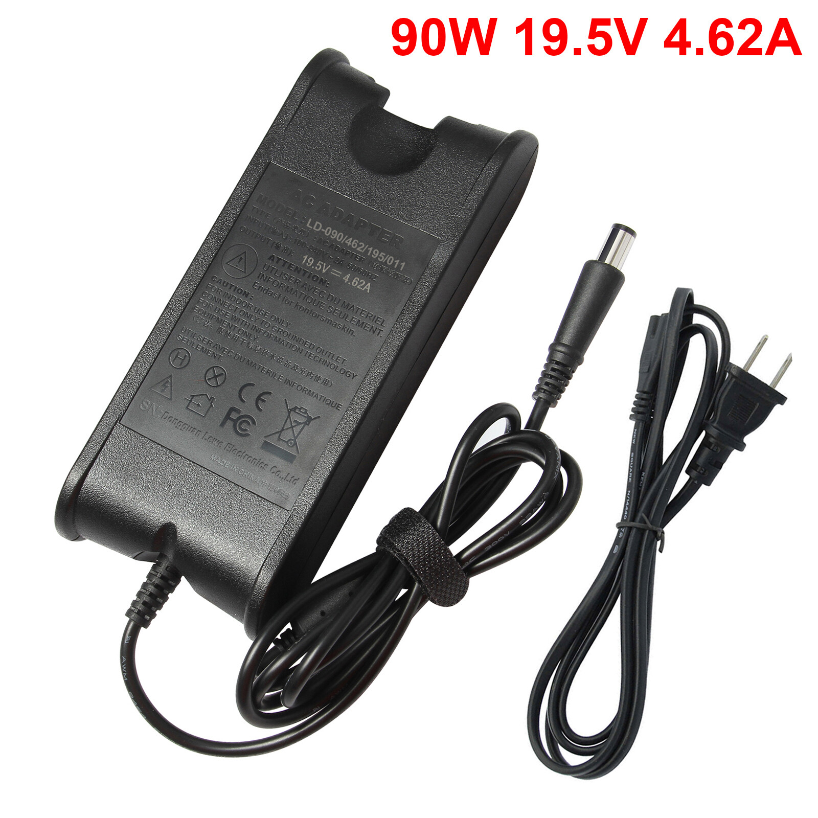 90W-65W Latitude Laptop Charger Power Cord AC Adapter for Dell Inspiron 7.4mm