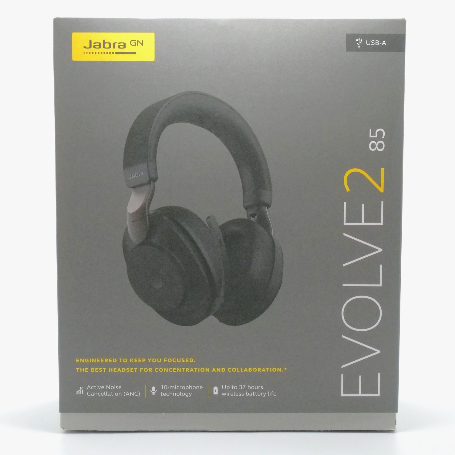 Jabra Evolve2 85 USB-A UC Stereo Stand Black Wireless Headset 28599-989-999