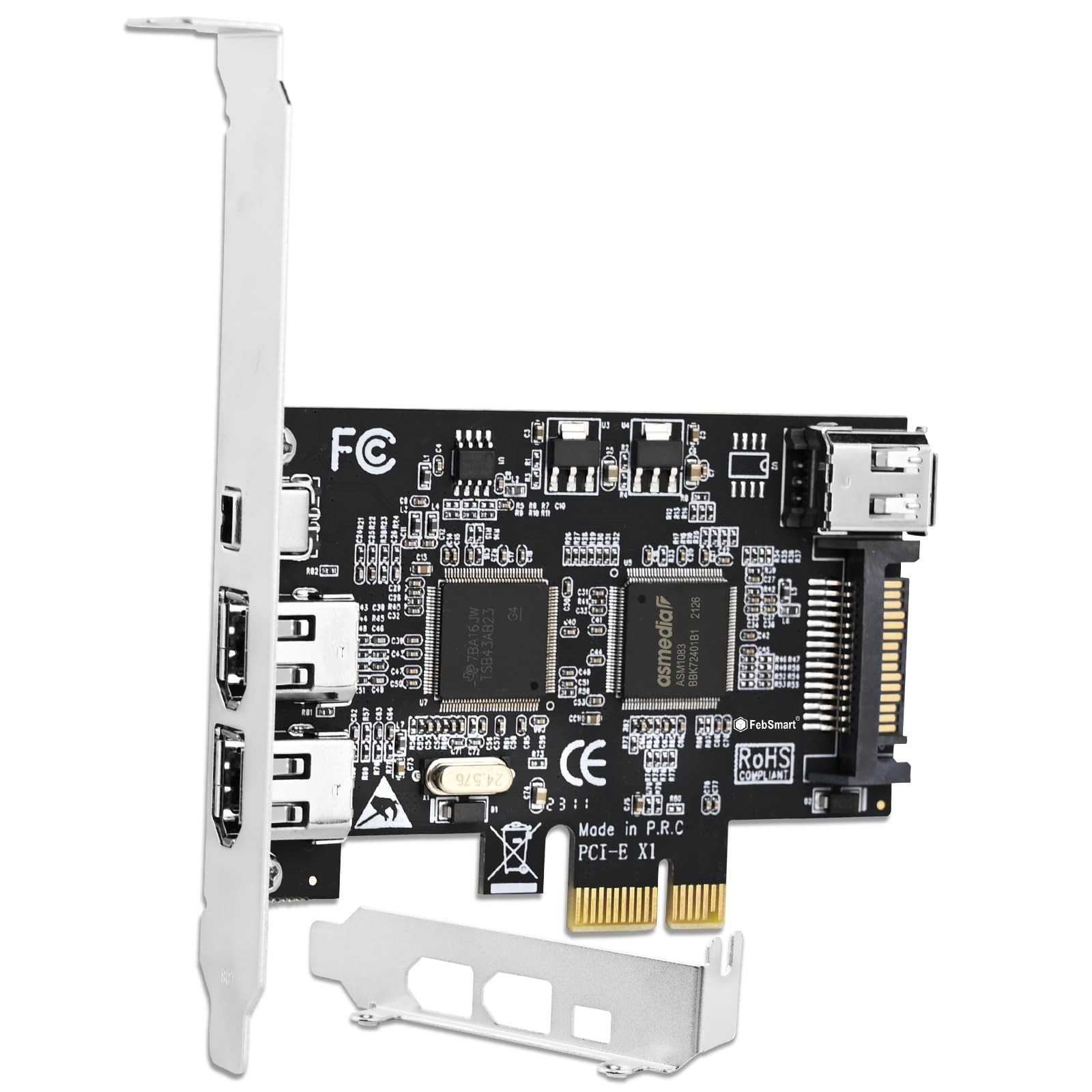 4-Port PCIe Firewire 400 Expansion Card, 1394A, Plug & Play for Windows/MAC, 400