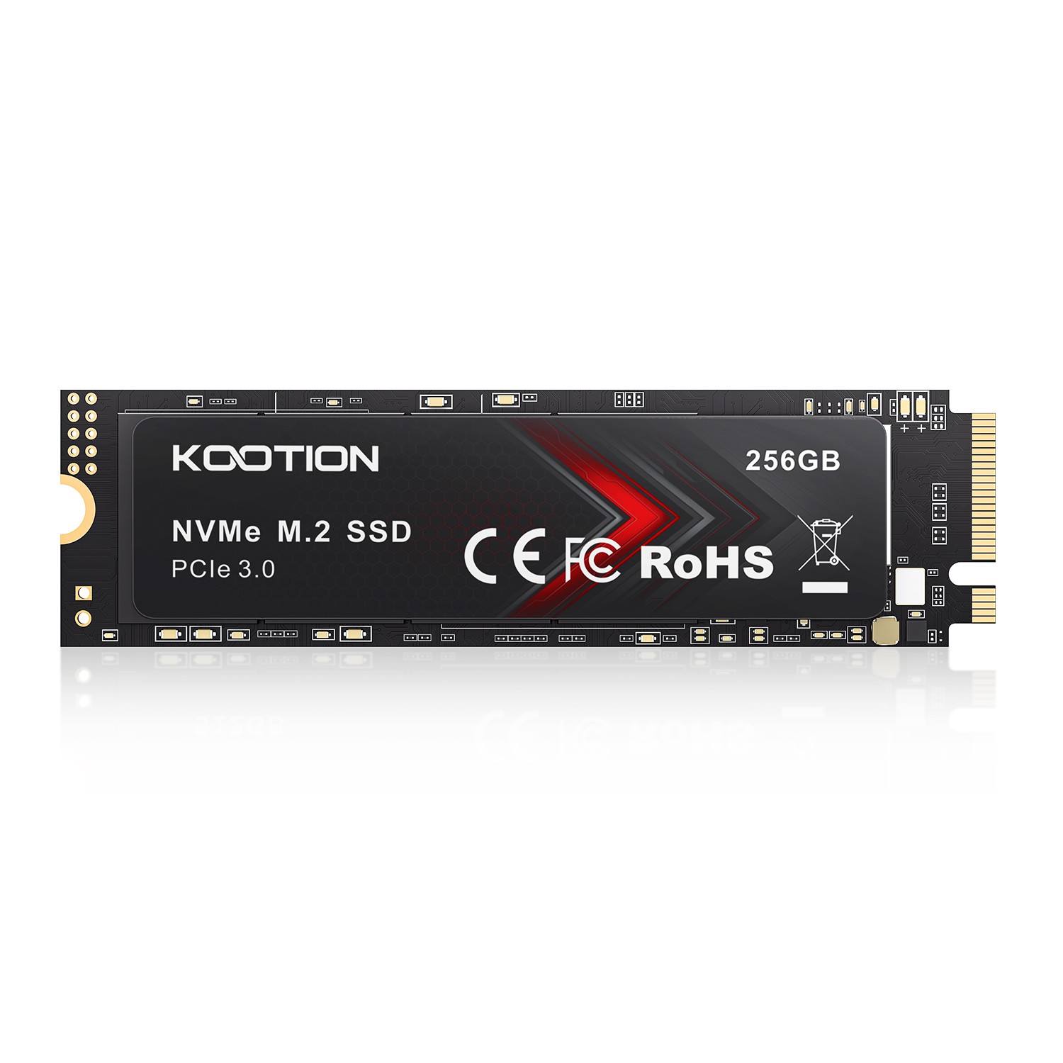 Kootion 256GB Internal Solid State Drive PCle3.0 NVMe M.2 Drive Data to 2000MB/S