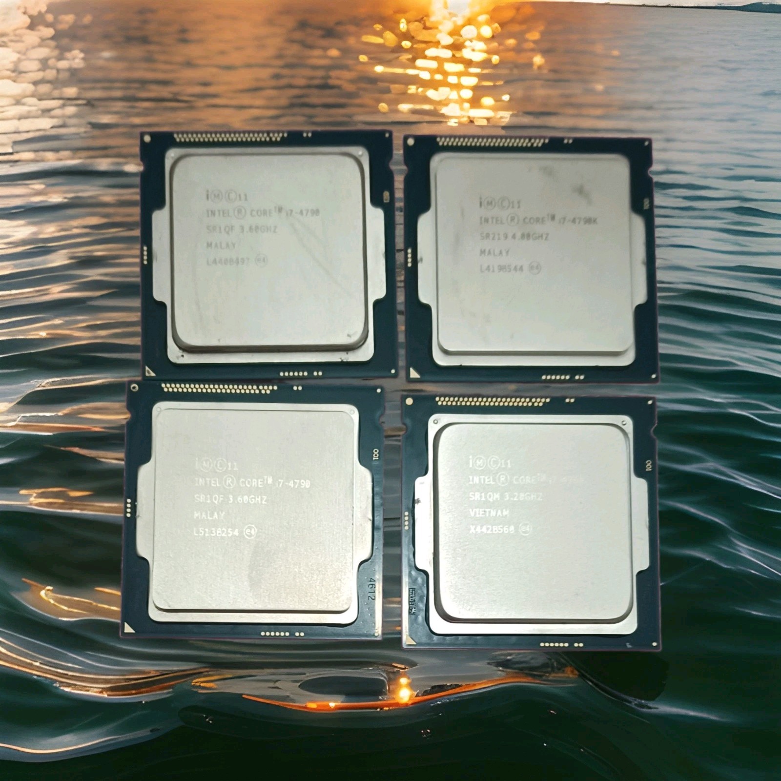 4 INTEL CPU’s 2 i7-4790,1 17-4790-K & 1 I7-4790-S 4th Gen.