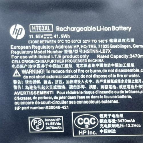 NEW Genuine HT03XL Battery for HP Pavilion L11421-2C2 L11119-855 15-CS 15-DA OEM