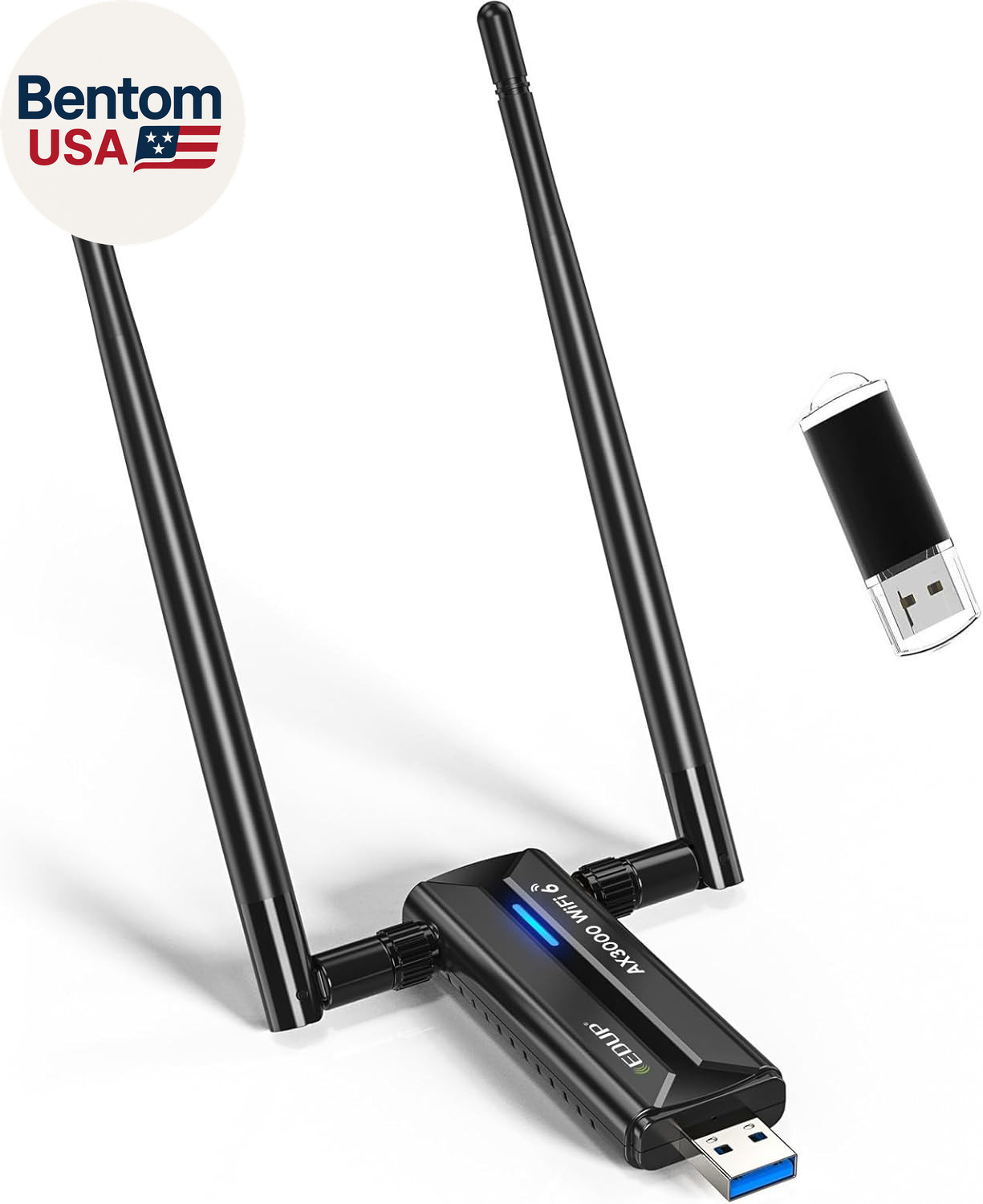 USB 3.0 Wifi 6E Adapter for PC, AXE3000, Mt7921Au, 802.11Ax, Tri-Band 6Ghz/5Ghz/