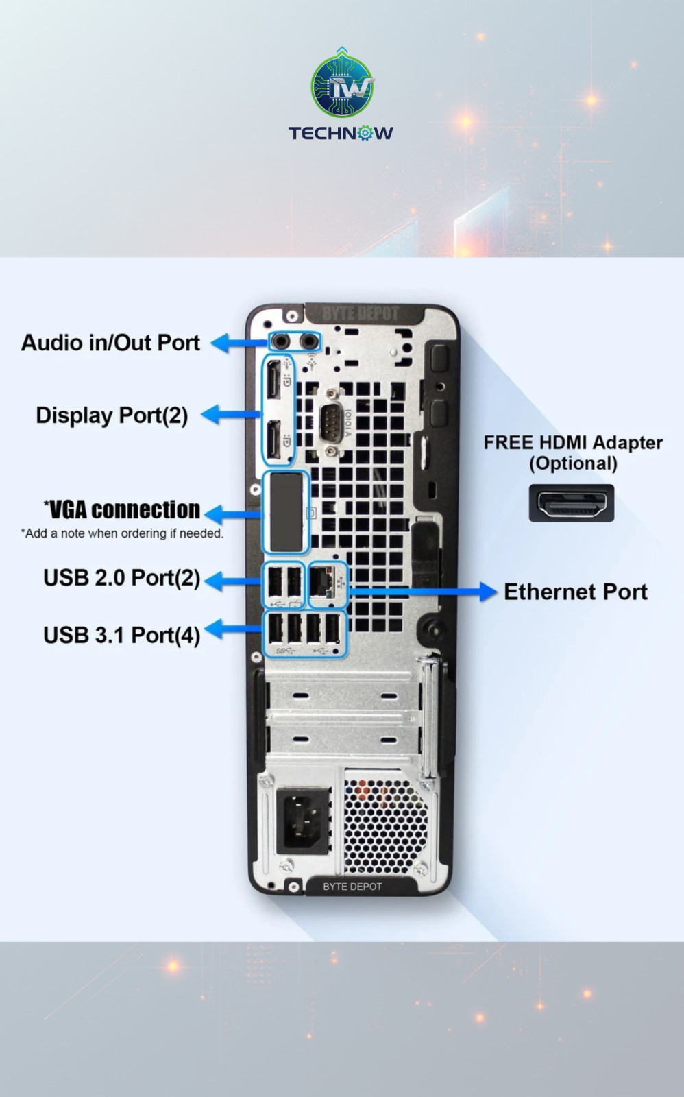 HP Desktop Computer PC i5 8th,up to 64GB RAM 16TB NVMe SSD,Windows 11Pro WiFi BT