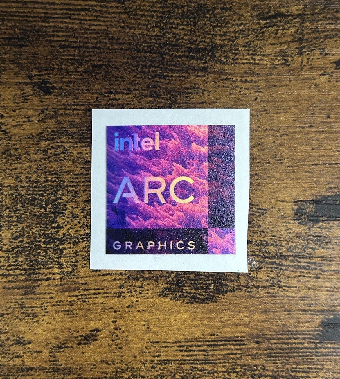 1x Intel ARC Graphics Holographic Desktop / Laptop sticker label (NEW)