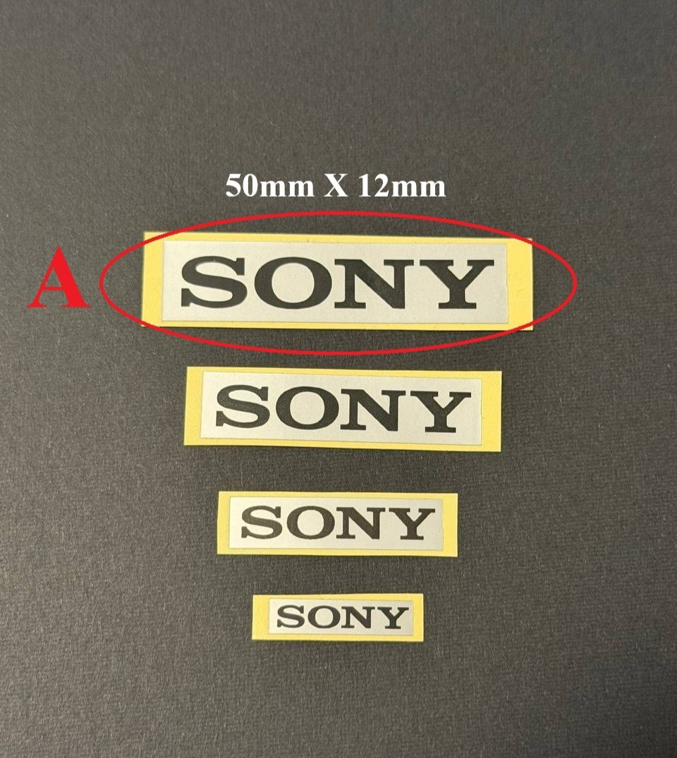 1 Pc Silver PVC Sticker Label Decal Badge for Sony