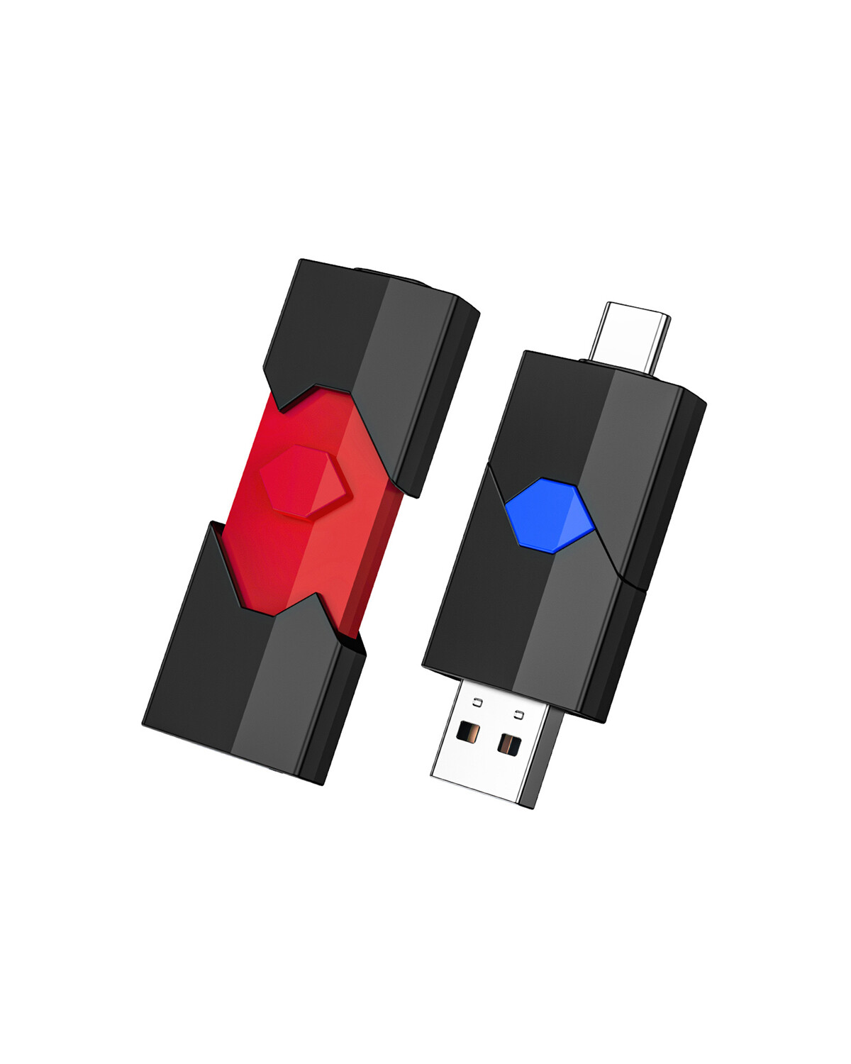 Kootion 32GB 64GB 128GB Retractable Type-C Flash Drive Memory Stick For Phone PC