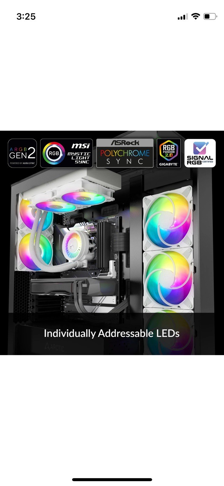 ARCTIC Liquid Freezer III 280 A-RGB white PC Water Cooler AIO Cooling CPU