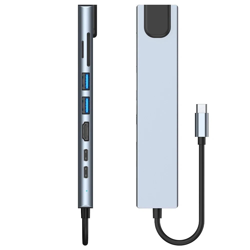 USB C Hub Multiport HDMI 4K Ethernet PD 100W USB 3.0 Adapter